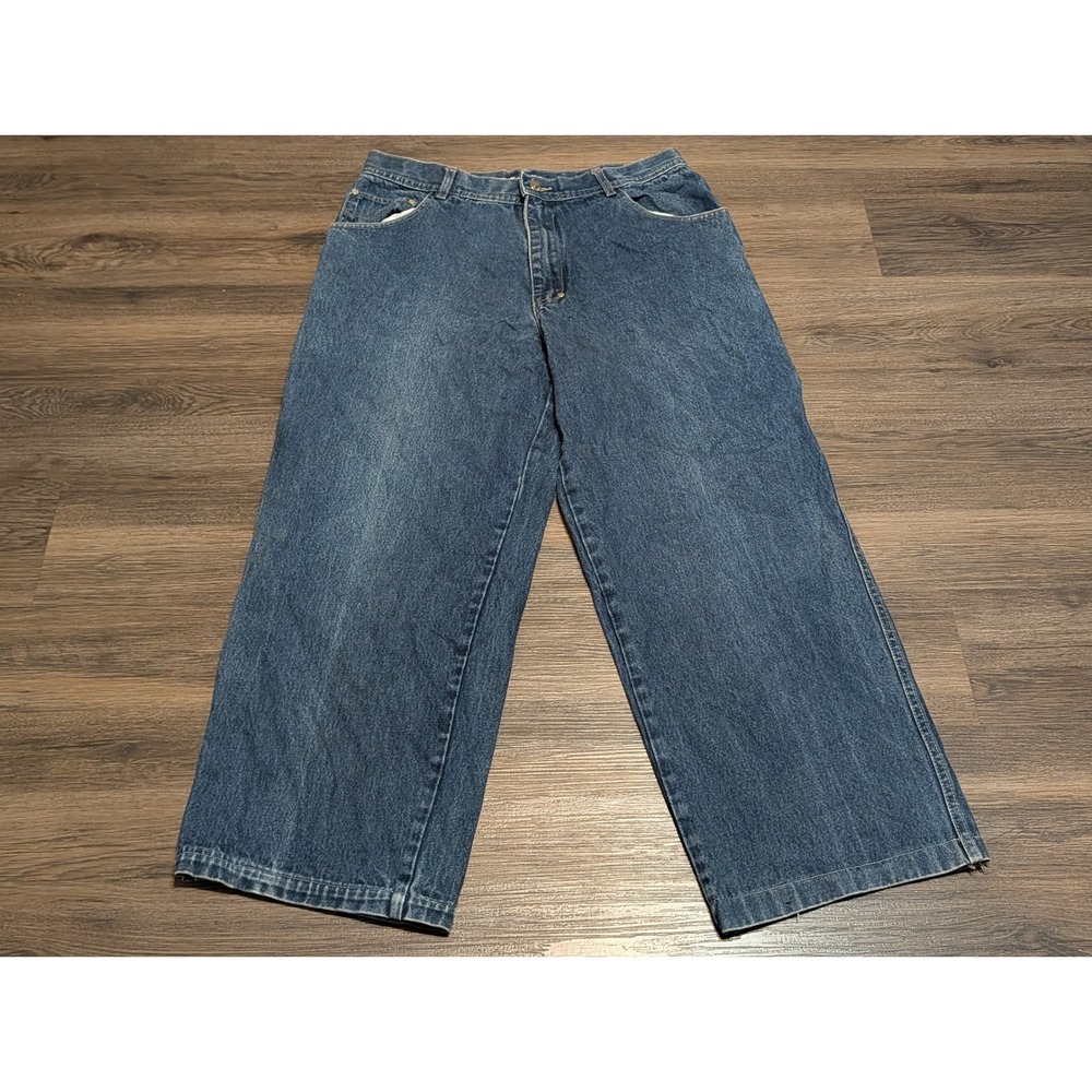 Pelle Pelle Vintage 90s Baggy Carpenter Jeans Mens 36x34 Blue Wide Leg Denim